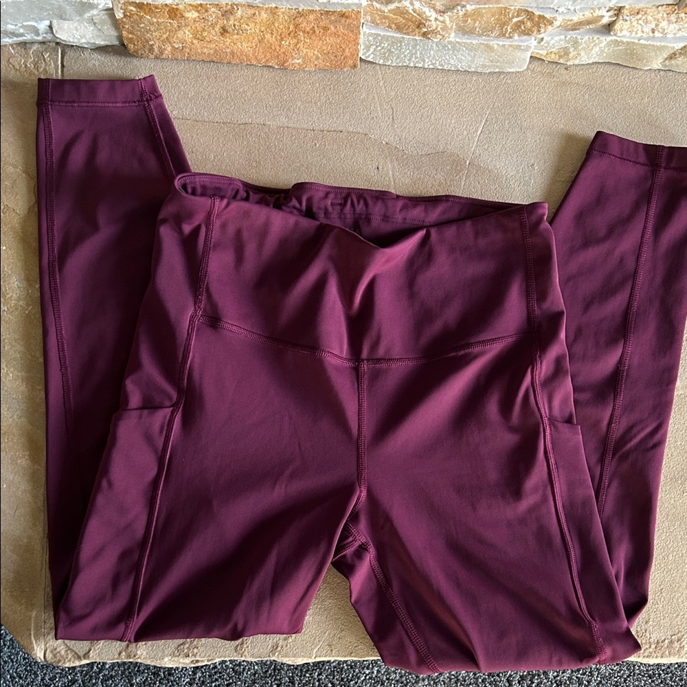 Burgundy Athleta Athletics Leggings